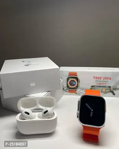 Combo-Pack-T800-Ultra-Orange-Smartwatch-and-AIRPODS-Pro-2-gen-Wireless-earbud-thumb2