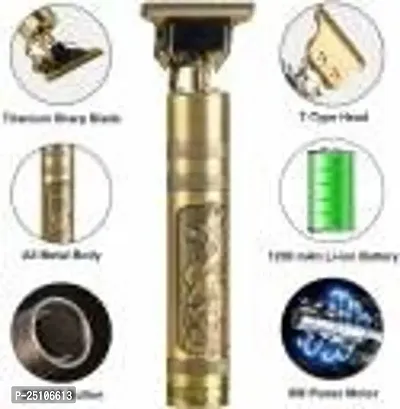 Golden Professional Original Vintage T9 Hair Trimmer For Men, Trimmer 120 min Runtime 4 Length Settings  (Gold)-thumb3