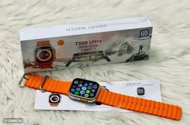 T800 Ultra  Orange Smartwatch New Themes BT Calling Smartwatch  (Orange Strap, Free Size)