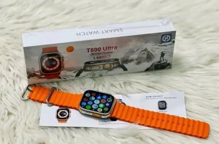 T800 Ultra  Orange Smartwatch New Themes BT Calling Smartwatch  (Orange Strap, Free Size)