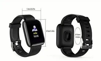 Sport Smart Watch Fitness Tracker Intelligent Bracelet Touchscreen W83 Smartwatch  (Black Strap, Free size)-thumb1