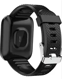 ID116 Smart fitness band for sports Smartwatch  (Black Strap, Free size)-thumb1