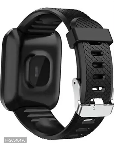 ID116 Smart fitness band for sports Smartwatch  (Black Strap, Free size)-thumb2