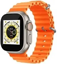 New S8 ULTRA 4G Smart Watch Wifi GPS 4G Network Smartwatch  (Orange Strap, Free Size)-thumb1