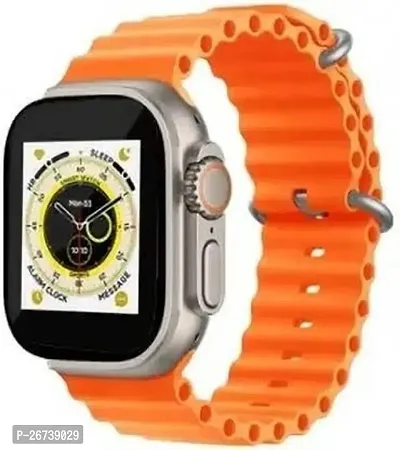 New S8 ULTRA 4G Smart Watch Wifi GPS 4G Network Smartwatch  (Orange Strap, Free Size)-thumb2