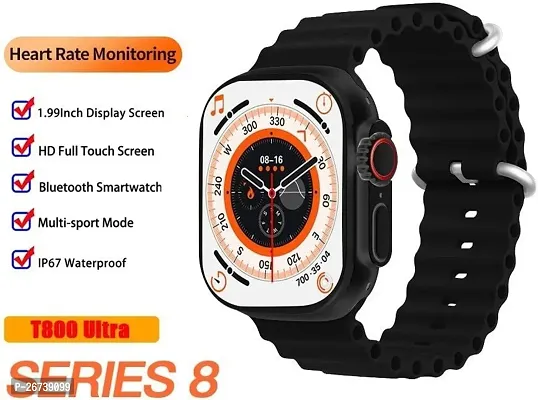 Ultra Series Smart Watch T800 Ultra Men Two Watch NFC Door Unlock Smart Watch Bluetooth Call Wireless Charge Fitness Watch (Orange)-thumb3