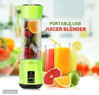 Portable Juice Blender, Juicer Bottle Mixer for Juices, Shakes and Smoothies - 380ml(Multi-Colour) (NI-06)-thumb0