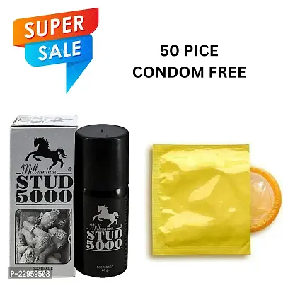 BUY SPRY WITH 50  CONDOM USD FREE Millinium Stud 5000 Delay Spray For Men (20ml) PACK OF 1 PICE