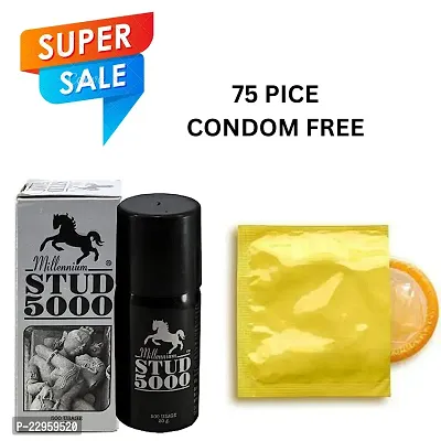 BUY SPRY WITH 75  CONDOM USD FREE Millinium Stud 5000 Delay Spray For Men (20ml) PACK OF 1 PICE