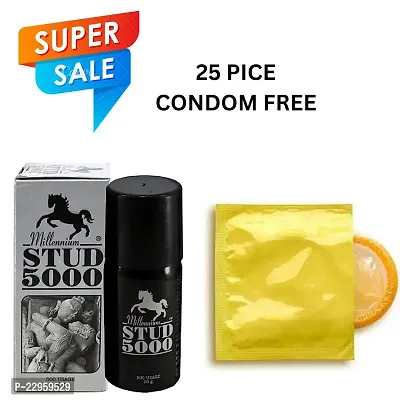 BUY SPRY WITH 25  CONDOM USD FREE Millinium Stud 5000 Delay Spray For Men (20ml) PACK OF 1 PICE-thumb0