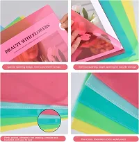 Shining Zon L Folder File A4 Size Durable Transparent Colour Documents Sleeves for Protection Plastic Paper Holders Organizer (Pack of 20)-thumb4