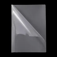 Shining Zon Stick File Folder Report Sliding Bar Cover Strip File for A4 Paper Display Matt Finish White Transparent - (Pack of 10)-thumb3