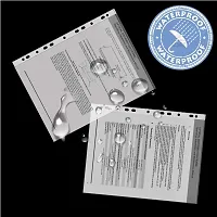 Shining Zon 120 Micron A4 Waterproof Transparent Document Leaf/Sleeve Sheet Protector Top Loading, Clear, Reinforced 11-Hole, Acid-Free, Archival Safe for Documents and Photos (Pack of 100)-thumb3