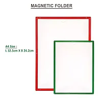 Shining Zon A4 Paper Magnetic Display Pocket File Folder (Pack of 2 Folders Colors)-thumb1