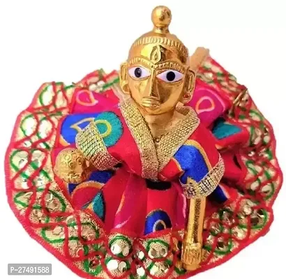 Pittal Laddu Gopal Statue Pital Brass Murti Kanha Ji With Pushak Laddu Gopal Thakur Ji Metal Metal Laddu Gopal Baby Krishna Bal Gopal-thumb0