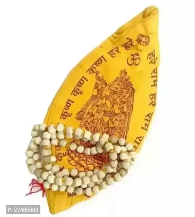 Lootnixx Tulsi Mala With Gomukhi Jap Bag For Japa Puja And Wearing, 108+1 Nos Original Tulasi Beads Mala For Men And Women-thumb0