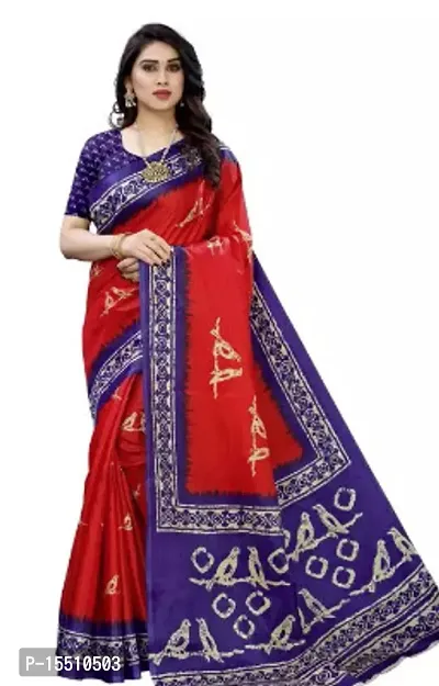 Stylish Women Art Silk Saree with Blouse Piece