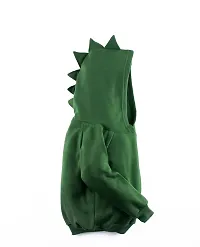 Kids Unisex Hoodie Dino Style Olive Green-thumb1