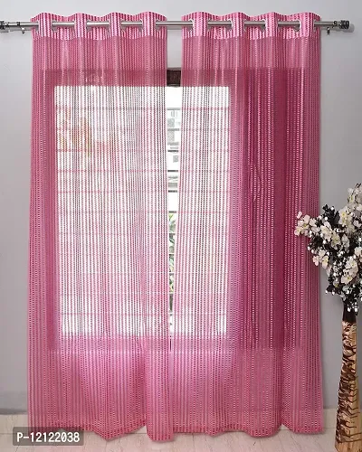 WEBICOR Curtain Crystal Sheer Polyster Net Transparent Curtains for Living Room