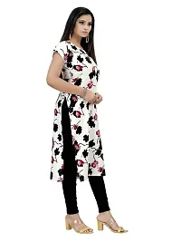 Amar Fashion White Color Crepe Fabric Flower Print Casual Wear Kurti(AF_KUR_FLR_WH,White)-thumb3