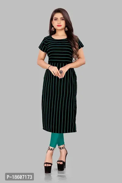 Green Crepe Kurti For Women