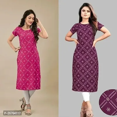 Fancy Crepe Kurtas For Women Pack Of 2