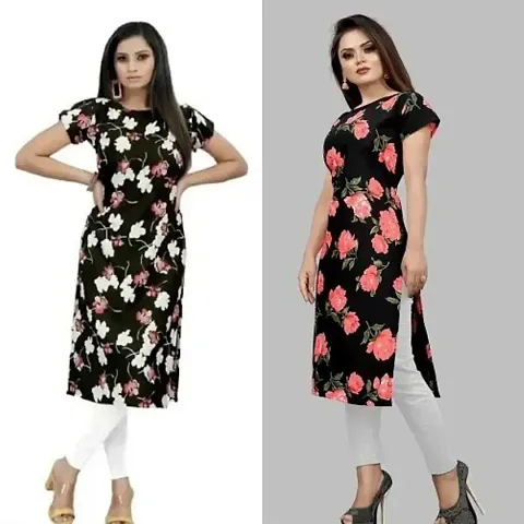 Fancy Crepe Kurtas For Women Pack Of 2