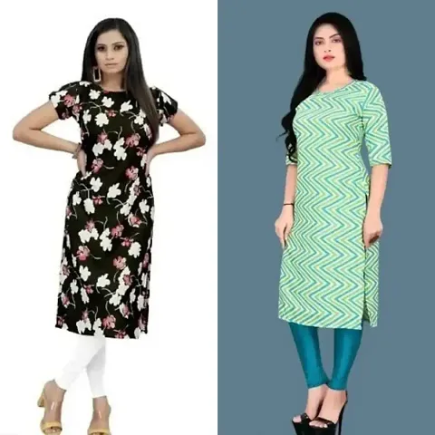 Fancy Crepe Kurtas For Women Pack Of 2