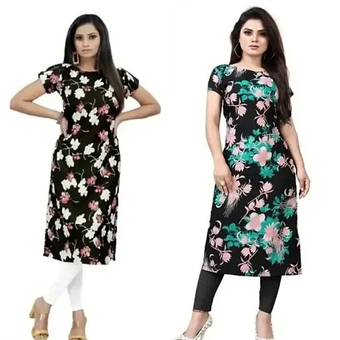 Fancy Crepe Kurtas For Women Pack Of 2