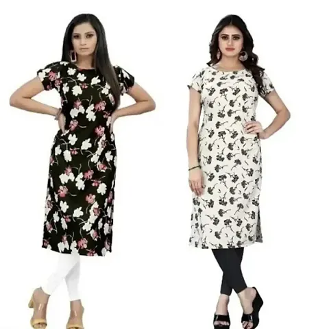 Fancy Crepe Kurtas For Women Pack Of 2