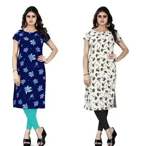 Fancy Crepe Kurtas For Women Pack Of 2