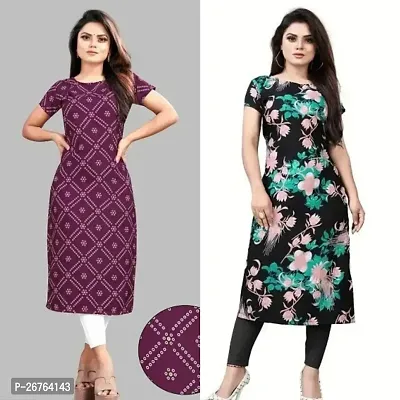 Fancy Crepe Kurtas For Women Pack Of 2