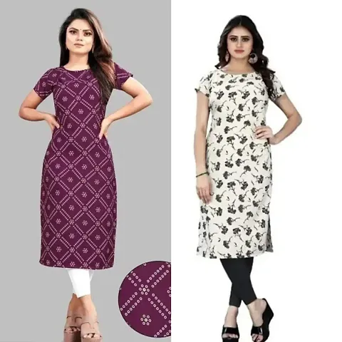 Fancy Crepe Kurtas For Women Pack Of 2