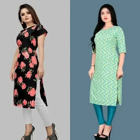 Fancy Crepe Kurtas For Women Pack Of 2