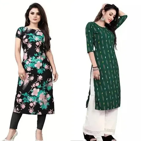 Fancy Crepe Kurtas For Women Pack Of 2