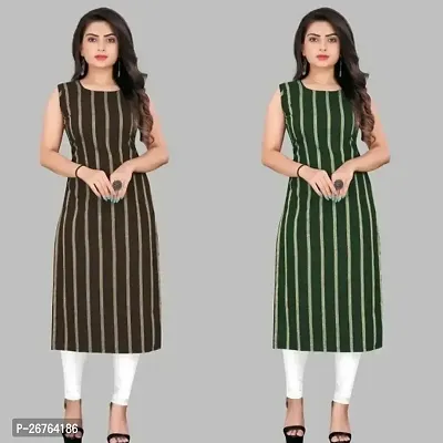 Fancy Cotton Kurtas For Women Pack Of 2-thumb0