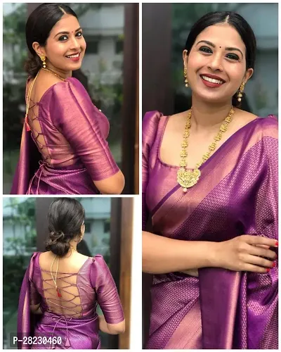 Beautiful Art Silk Saree With Blouse Piece For Women-thumb2