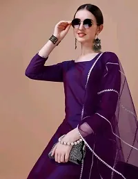 Stylish Art silk Kurta bottom with Dupatta sets-thumb1