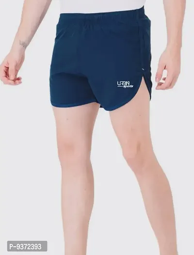 Classic Polyester Spandex Solid Shorts for Men