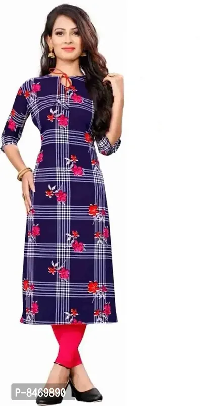 Classic Crepe Checked Kurtis for Women-thumb0