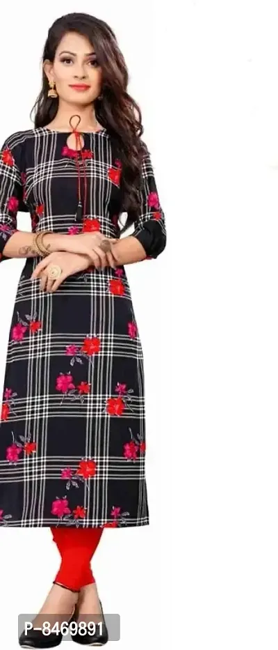 Classic Crepe Checked Kurtis for Women-thumb0