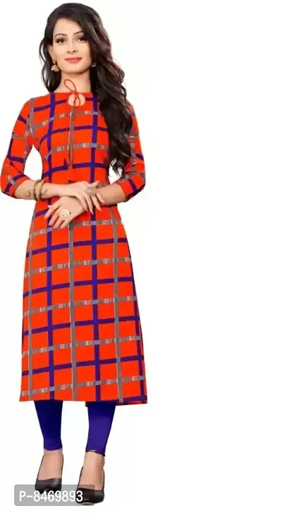 Classic Crepe Checked Kurtis for Women-thumb0