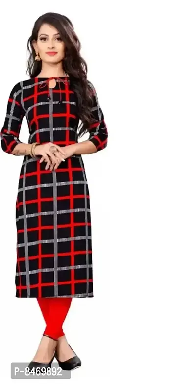 Classic Crepe Checked Kurtis for Women-thumb0