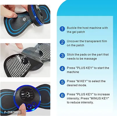 Mini Massager Butterfly for Pain Relief EMS Body Massager rechargable-thumb2