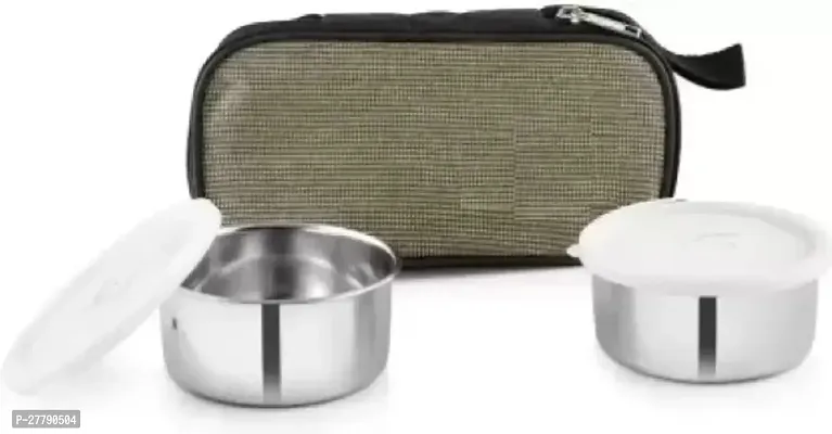 Modern Stainless Steel Lunch Boxes with Bag-thumb0