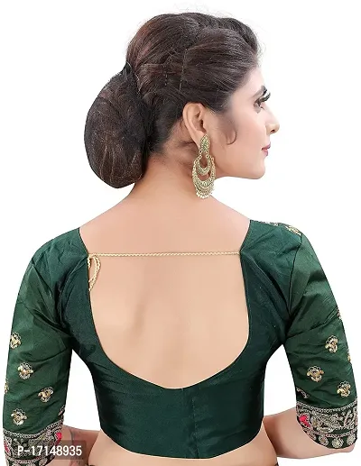 Stylish Fancy Designer Silk Blend Saree With Blouse Piece For Women-thumb3