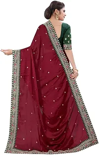 Stylish Fancy Designer Silk Blend Saree With Blouse Piece For Women-thumb4