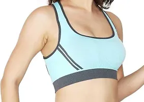 KiARAA Fashion Women's Seamless Lightly Padded Wired Sports Bra-thumb2