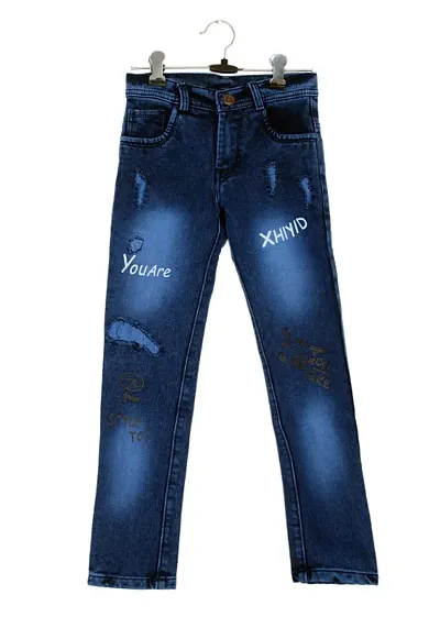 Partywear Denim Regular Fit Jeans for Boys