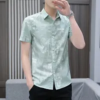 Reliable Cotton Printed Short Sleeves Casual Shirts For Men-thumb1